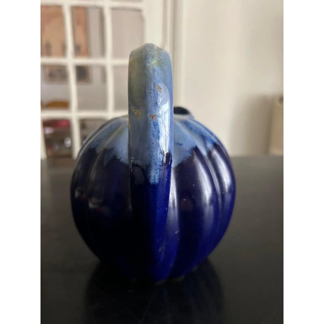 Mid-Century Modern Blue Pitcher by Alphonse Mouton For Sale - Image 3 of 10