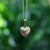 Vintage 14k Gold Puffy Heart Pendant / Charm For Sale In Los Angeles - Image 6 of 7