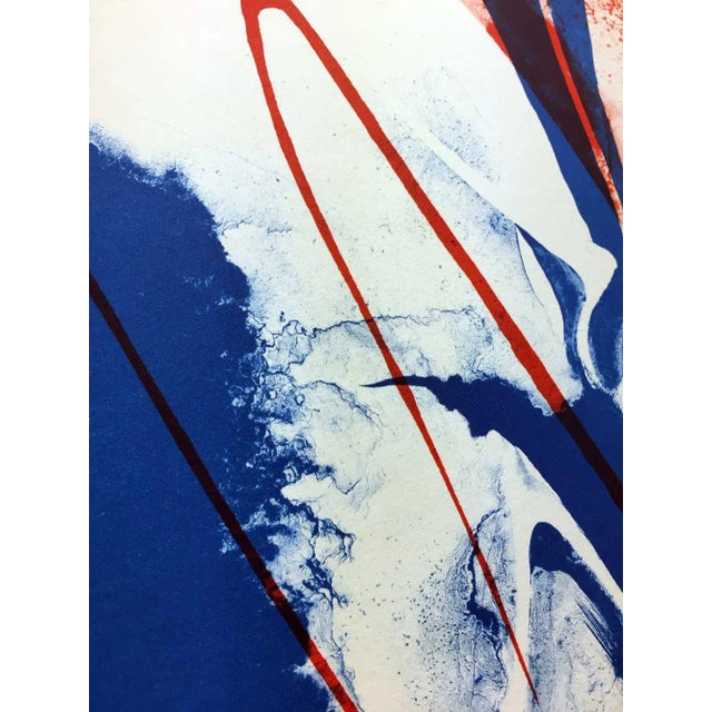 Modern Paul Jenkins Original 1965 Mourlot Lithograph, Signed & Numbered, Vélin De Rives Paper, Custom Framed For Sale - Image 3 of 6