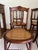 Matching six (6) walnut dining room chairs with caning seats. One owner. All in excellent shape. They are vintage American...
