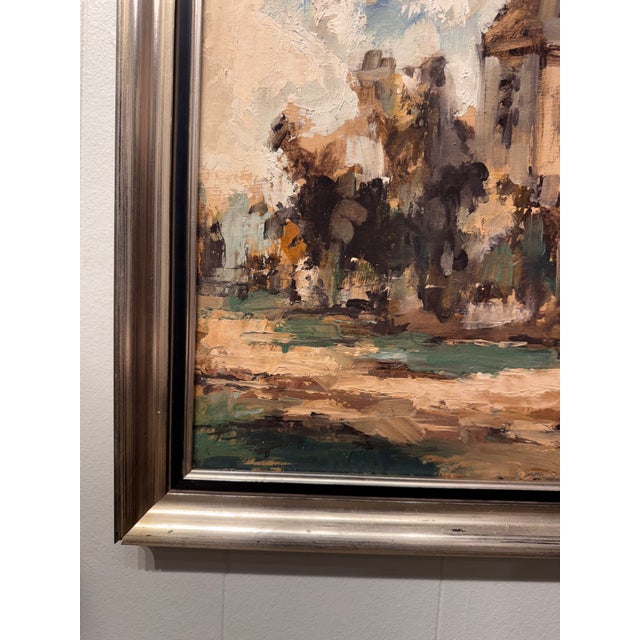 20th Century Oil on Board "Small Chapel at Grimberghe" For Sale - Image 4 of 11