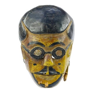 Early 20th Century Ogoni Wood Colonial Mask Movable Broken Jaw Nigeria MATTER COLLECTION For Sale