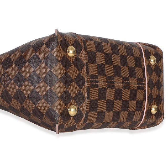 Rose Ballerine Damier Ebene Canvas Caissa PM Tote For Sale In New York - Image 6 of 9