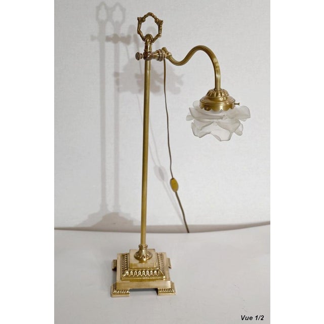 Metal Art Deco Tulip Table Lamp, 1920s For Sale - Image 7 of 16