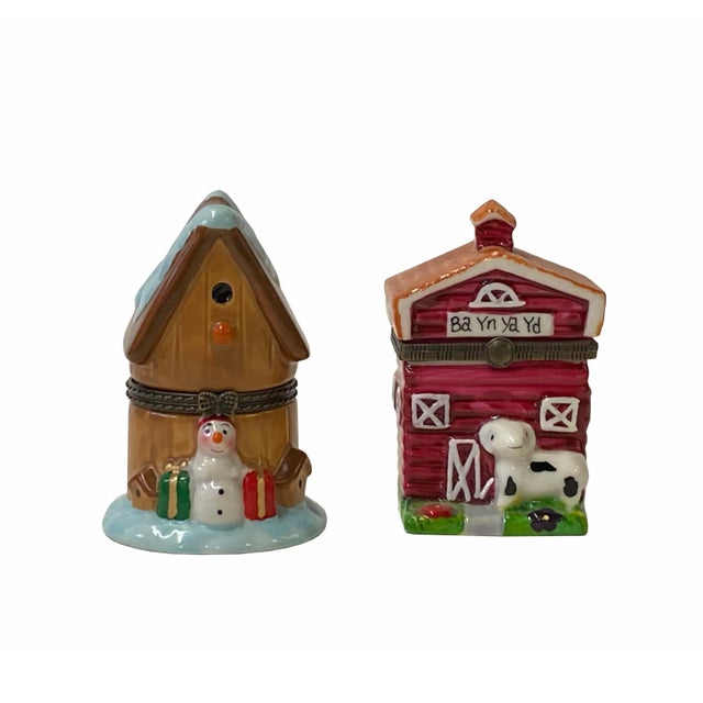 Holiday Christmas Theme Characters Shape Porcelain Small Box Containers Ws1700AS For Sale In San Francisco - Image 6 of 6