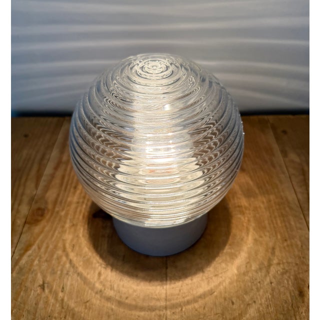 Vintage White Porcelain and Glass Ceiling Light, 1970s For Sale - Image 11 of 13