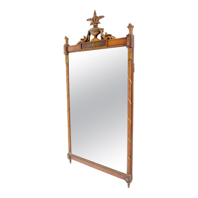 Fine Regency Ornaments & Paint Decorated Wall Mirror NICE For Sale