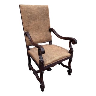 French Louis XIII Armchair Ready for Your Fabric For Sale