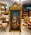 Make a dramatic statement with this grand French Rococo decorative panel, featuring an exquisite floral garden scene with...