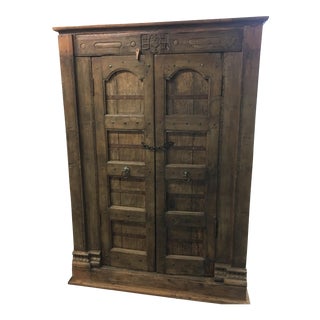 Handmade Antique Wooden Armoire For Sale