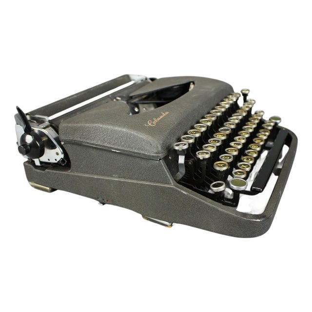 Vintage Calanda Typewriter in Metal, 1950s For Sale