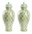 Pretty ceramic Ginger jars with a modern hand painted “Matisse” pattern in a vibrant green. A fun twist on traditional!...