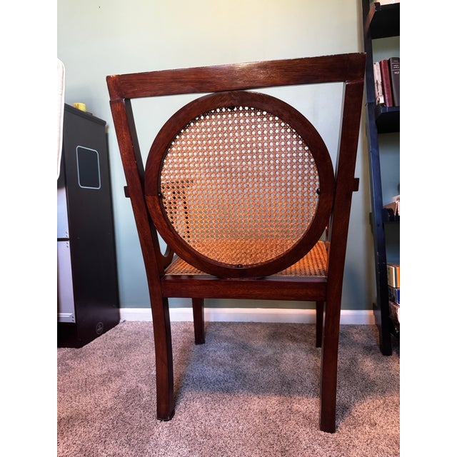 Mid-Century Modern Pair of Vintage "Circle Chairs" Attributed to Hickory Chair by Mariette Himes Gomez For Sale - Image 3 of 10