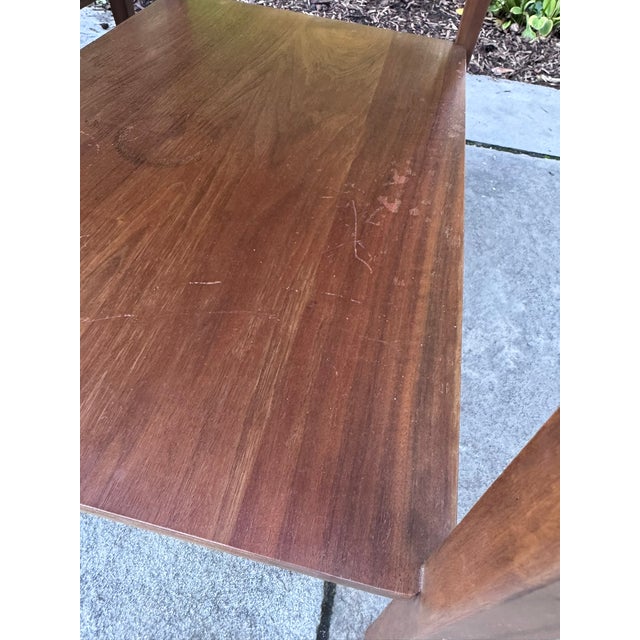1960s Mersman Mid-Century Modern Walnut Two-Tier End Tables - A Pair For Sale - Image 9 of 17