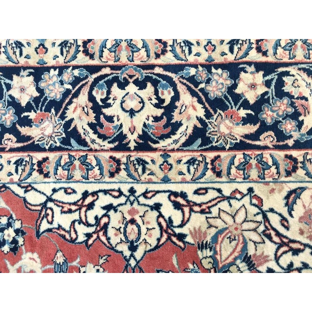 Hand Knotted Isfahan Rug, 1960s For Sale - Image 4 of 17