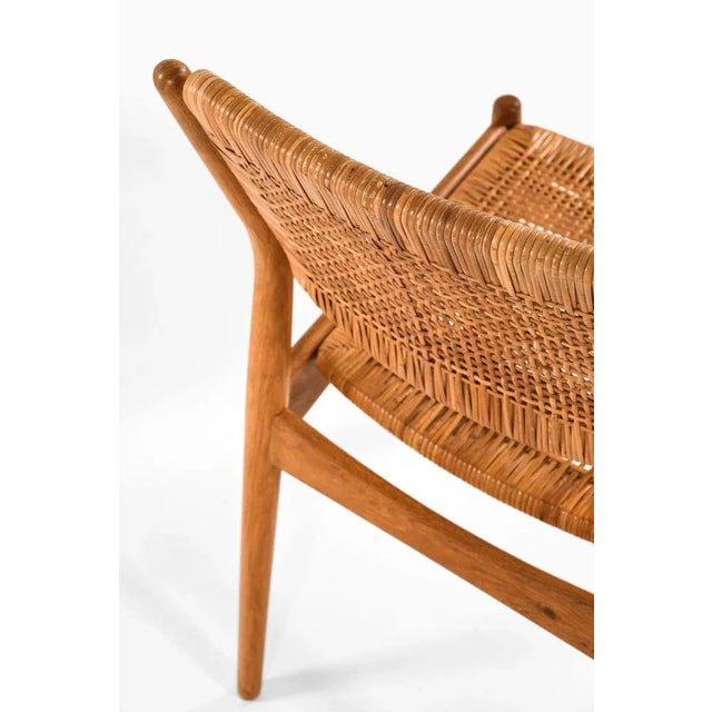 Brown Vintage Dining Chairs in Oak and Woven Cane by Arne Vodder, 1951, Set of 8 For Sale - Image 8 of 10