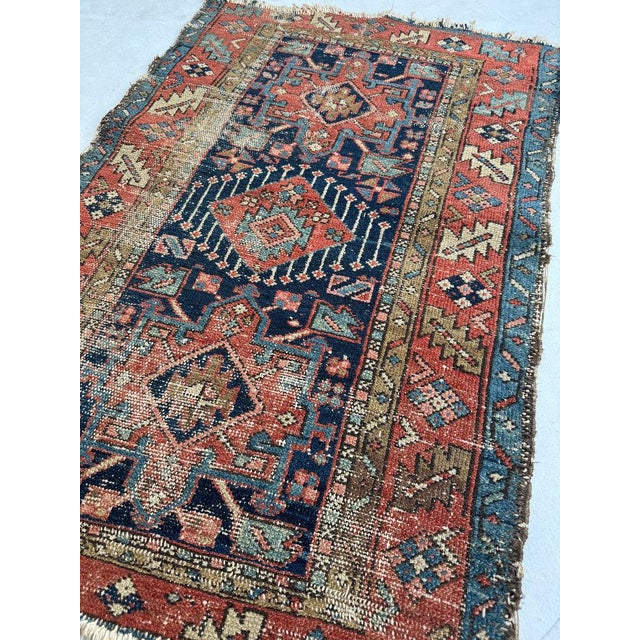 Antique Persian Karaja Rug 3 x 4 For Sale - Image 4 of 9