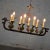 Mid 20th Century Antique Gothic or Spanish Revival Style Cast Iron Chandelier Viking Longboat Ship With Horse Head and Shields For Sale - Image 5 of 13