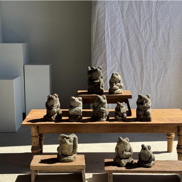 Small Balinese Limestone Frog Sculpture, 2000s For Sale - Image 10 of 18