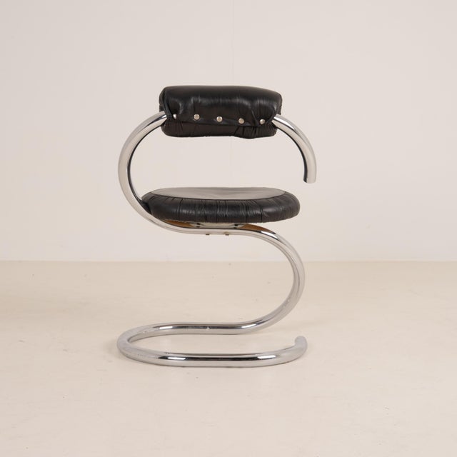 1970s Vintage Cobra Dining Chairs by Giotto Stoppino, 1970s, Set of 6 For Sale - Image 5 of 8