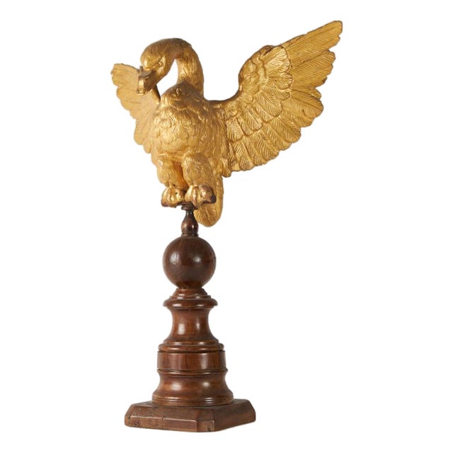 Italian Artist, Eagle, 1800s, Carved and Gilded Walnut For Sale