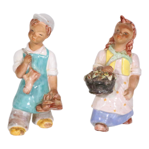 Two Ceramic Figurines Made in Hungary