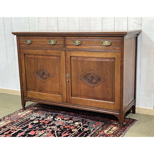 Late 19th Century English Walnut Sideboard For Sale - Image 5 of 18