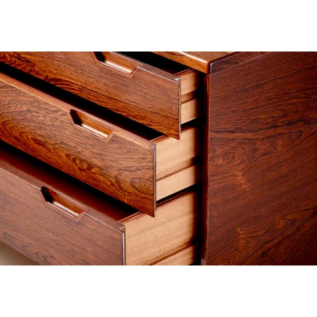 Mid-Century Modern 1960s Pair of Svend Langkilde Danish Rosewood Chest of Drawers For Sale - Image 3 of 9