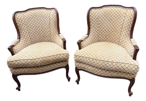 Pair of Vintage French Provincial Wingback Chair From Ethan Allen