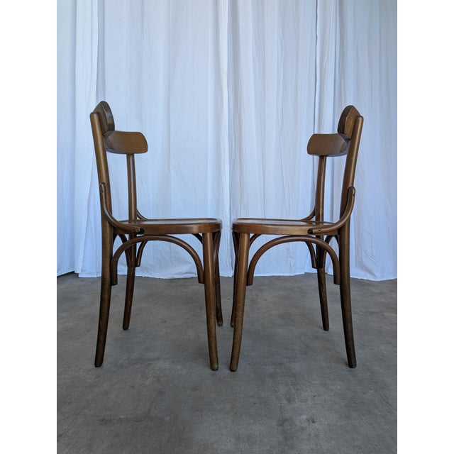Brown Mid-Century Bistro Style Dining Chair in Wood, Former Yugoslavia, 1970s For Sale - Image 8 of 18