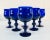 Art Deco Art Deco Style Cobalt Glass Wine Stems, Set of 6 For Sale - Image 3 of 10