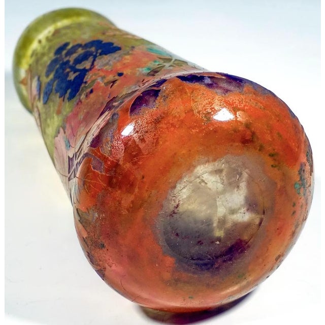 Blue Large Art Nouveau Cameo Vase from Daum Nancy, 1890s For Sale - Image 8 of 9