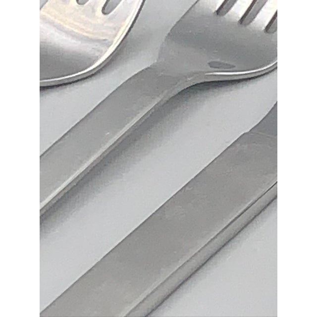 Mid-Century Modern Vintage Peter Raacke "Mono A" Stainless Steel Flatware – 22-Piece Partial Service / Expansion Lot For Sale - Image 3 of 4