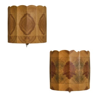 1960s Wood Wall Lamps Attributed to Hans-Agne Jakobsson for Ab Ellysett - a Pair For Sale