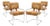 Guido Faleschini for I4 Mariani Set of 4 Vintage Tan Suede Fabric Tucroma Chairs For Sale