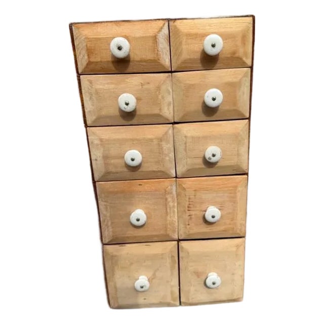 Antique Pine Apothecary Cabinet or Spice Chest of Drawer For Sale