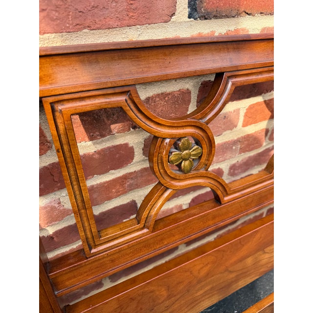 Mid 20th Century Kindel Neoclassical Style Walnut King-Size Headboard For Sale - Image 11 of 14