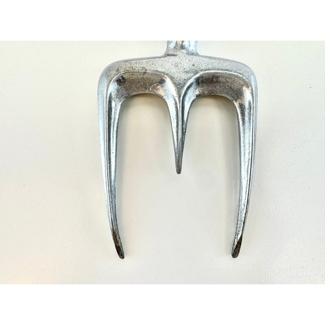Vintage Cast Aluminum Longhorn Steer Carving & Serving Fork For Sale - Image 4 of 9