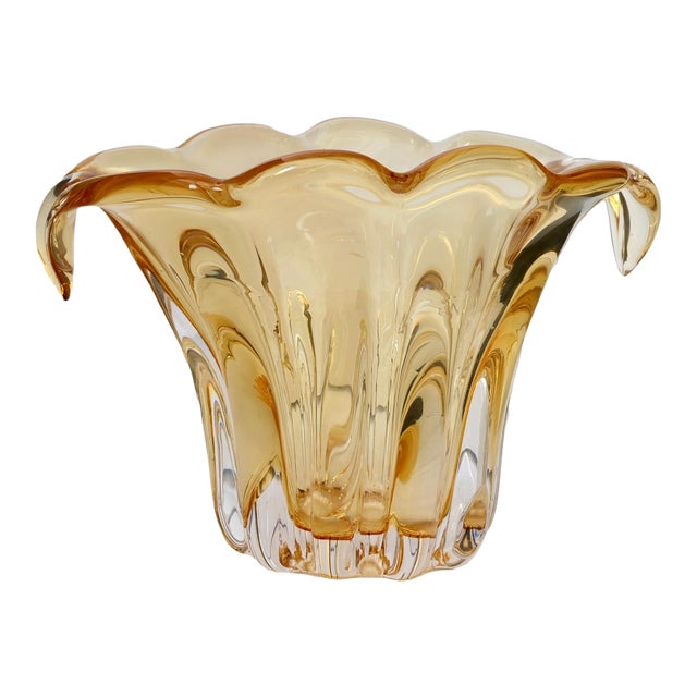Midcentury Italian Murano Glass Vase For Sale