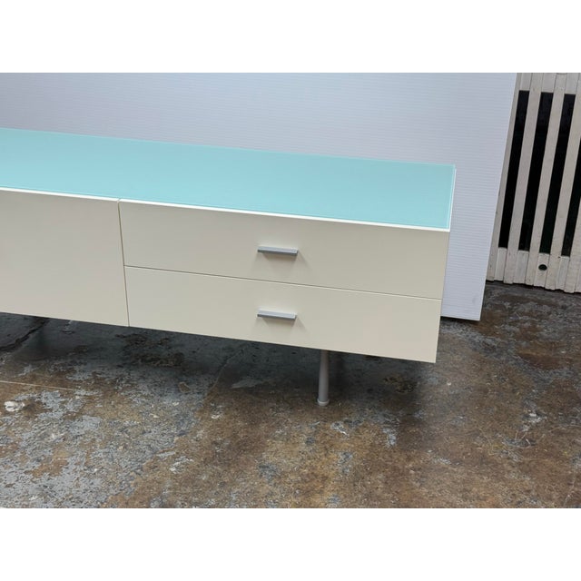 Alivar Italian White Glass Sideboard For Sale - Image 11 of 12