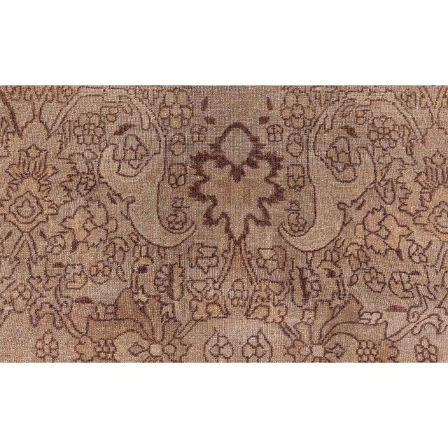 Vintage Indian Amritsar Botanic Handmade Wool Rug For Sale - Image 4 of 9