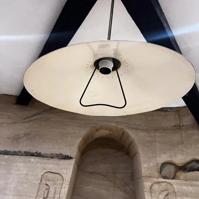 Metal 1954 Vintage Stilnovo Red Pendant Lamp Italy For Sale - Image 7 of 7