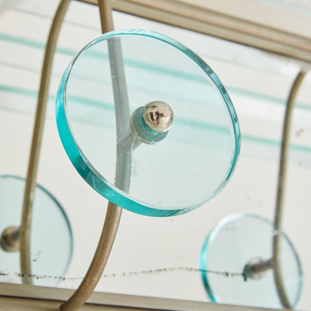 Chrome + Glass Wall Mounted Coat Rack with Shelf, Italy 1970s For Sale In Chicago - Image 6 of 18