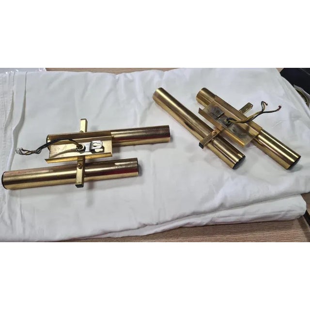 Gold Wall Lights by Sciolari, Set of 2 For Sale - Image 8 of 11