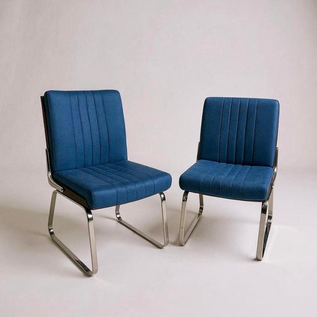 Mid-Century Chrome & Rosewood Dining Chairs by Gordon Russell for Verco, 1960s, Set of 2 For Sale - Image 9 of 11