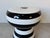 Contemporary Gervasoni “InOut” Black and White Striped Champagne Cork Side Table by Paola Navone/ Sold For Sale - Image 3 of 12