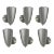 Mid-Century Spun Aluminum Torchiere Wall Sconces - Set of 6 For Sale