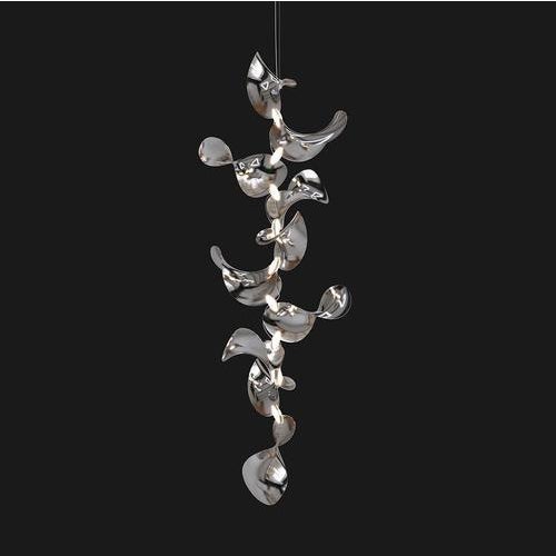 Contemporary Dune 10 Vertical Cluster Chandelier in Silver Anodized Aluminum by Moss Objects For Sale - Image 3 of 18
