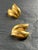 Givenchy Vintage 1980s Double-Leaf Earrings in Gold Tone, A Pair For Sale - Image 4 of 4