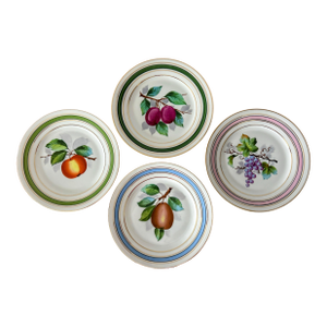 Set of Fruit Themed Dessert Plates | Victoria Czechoslovakia
